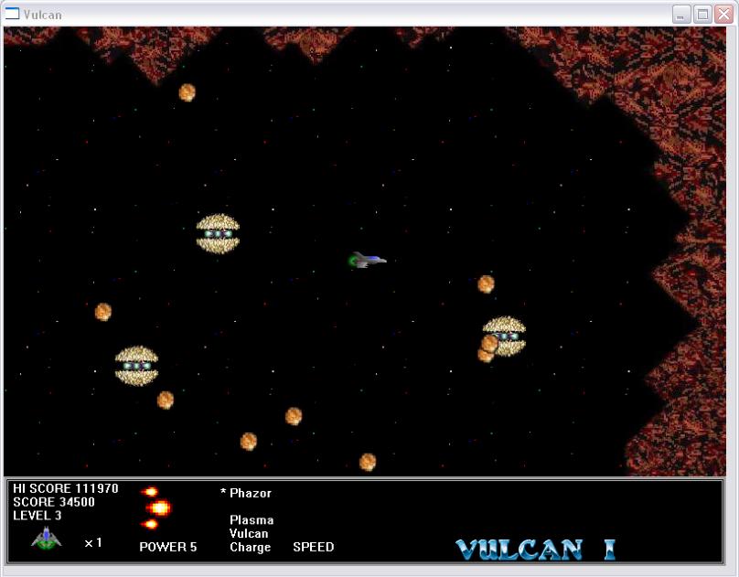 Vulcan Side Scrolling Space Shooter