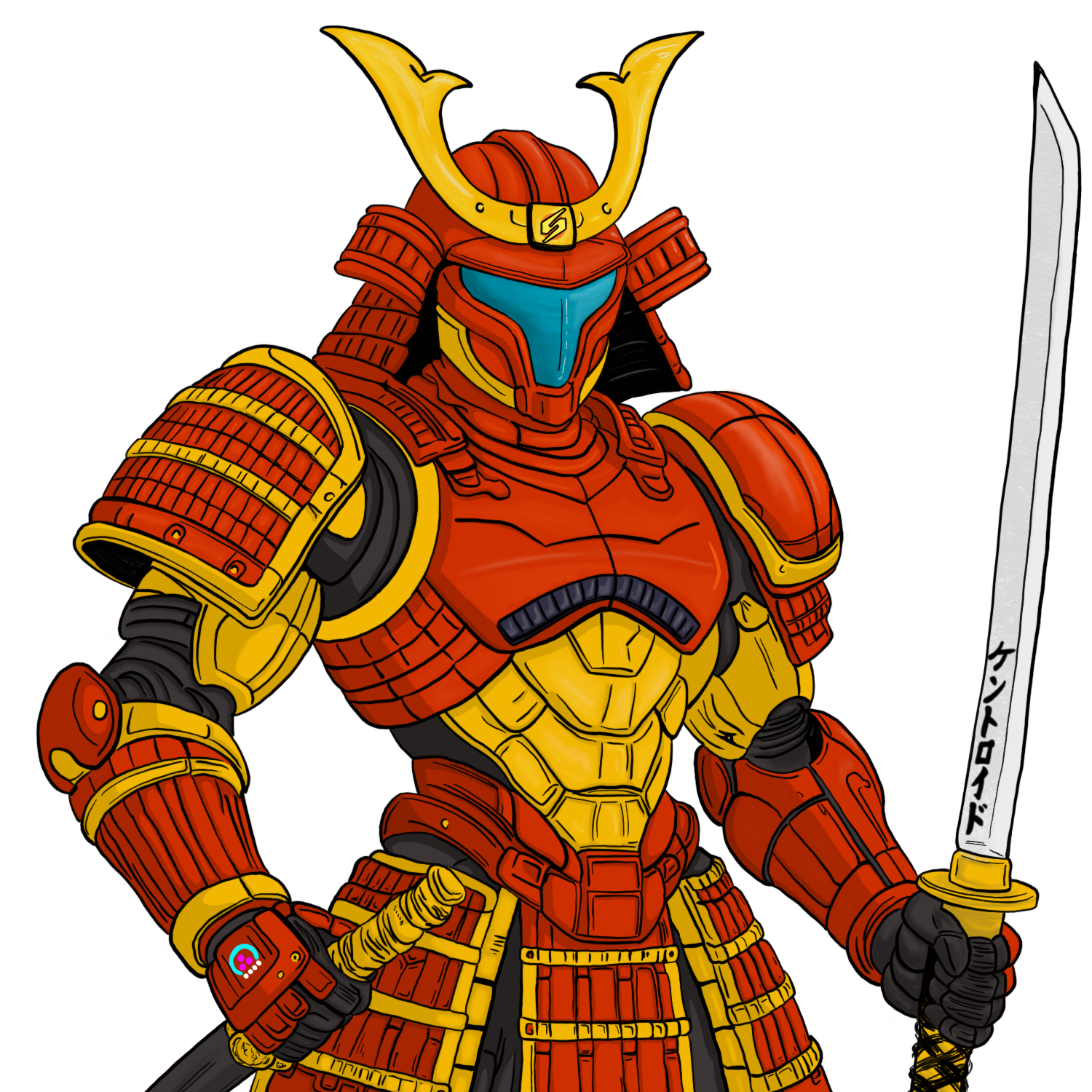 Kentroid Samurai Avatar - VTuber-Style Avatar