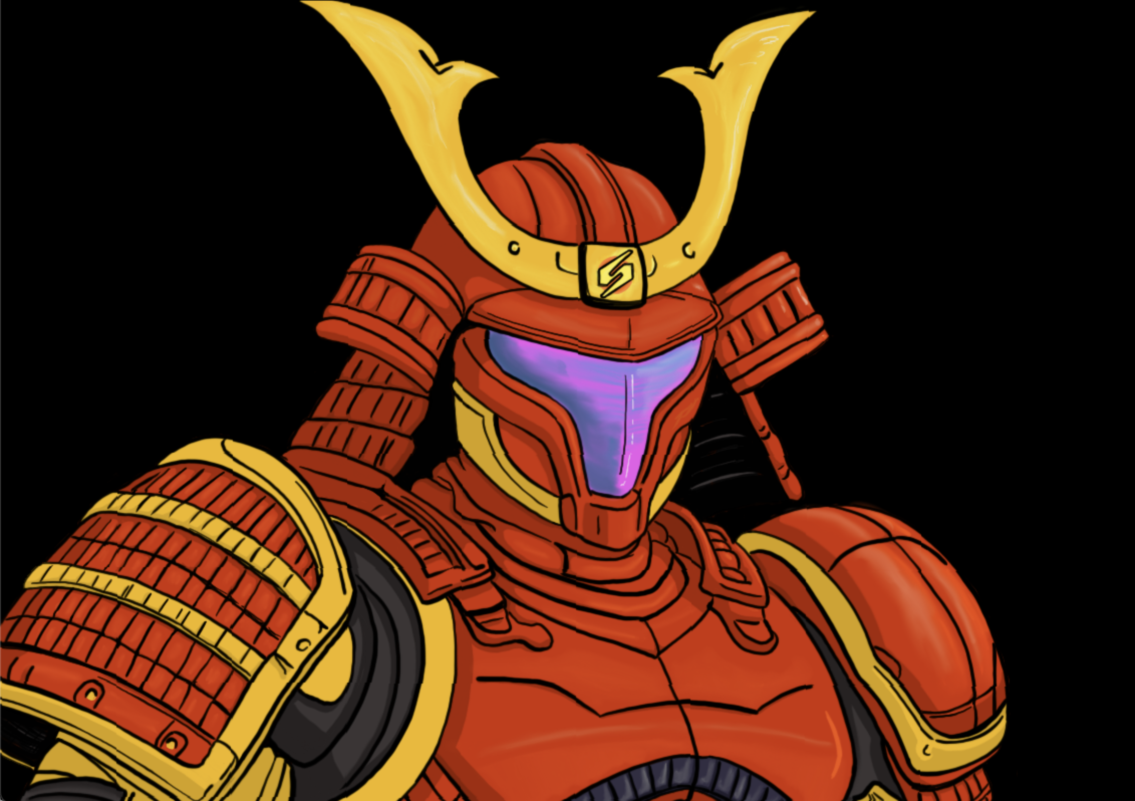 Kentroid Samurai Avatar - VTuber-Style Avatar